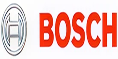 Bosch logo with red text and emblem.