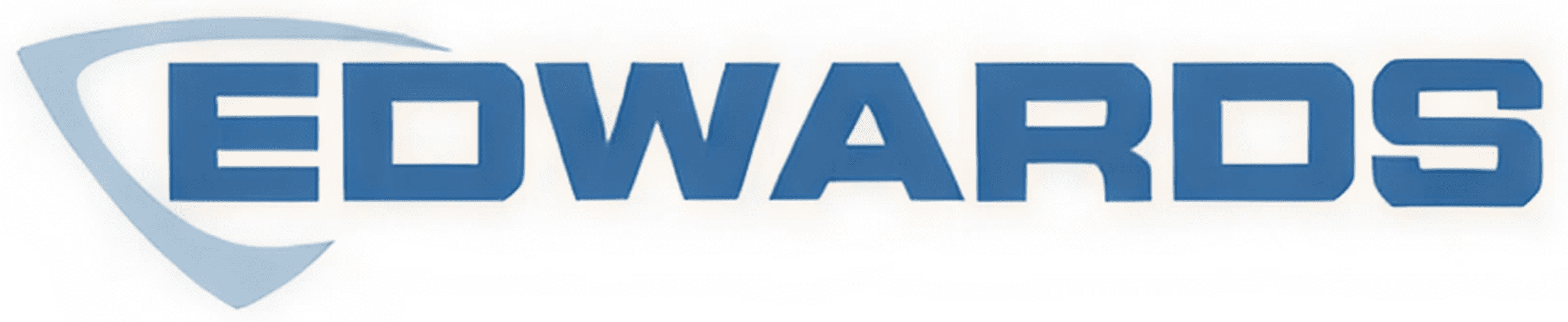 Edwards logo with blue text and emblem.